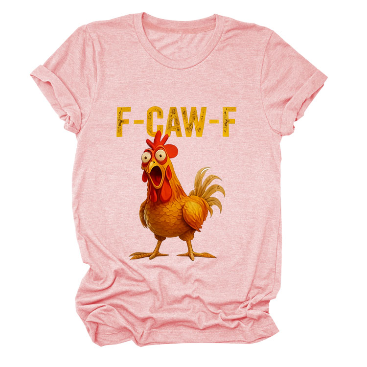 ✨Surprise Price: Only £10.99✨🔥Humorous Chicken Pattern T-Shirt😍F-Caw-F