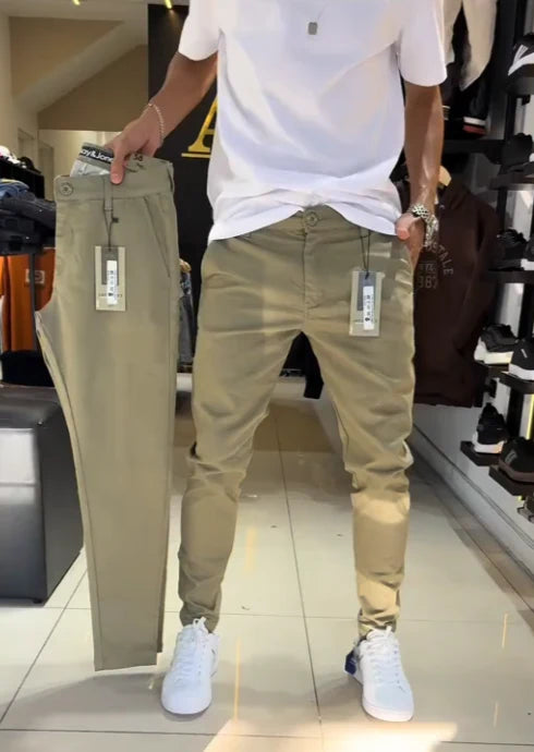 👖Early autumn Hot Sale 49%OFF🍃 Men’s Slim-Fit Casual Solid Color Pants