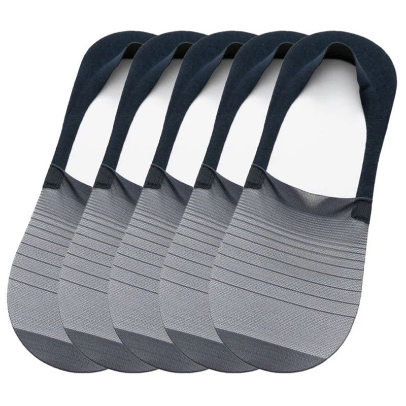 5 Pairs Ice Silk No-Show Socks Set