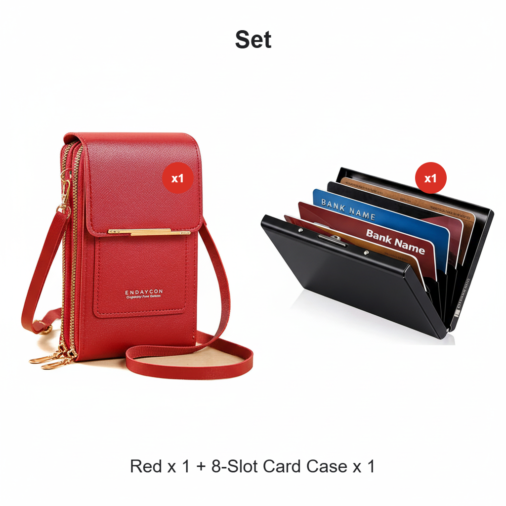 🔥Last Day Promotion:ONLY £8.99!!👜 📱 Simple and elegant women's touchscreen crossbody phone wallet
