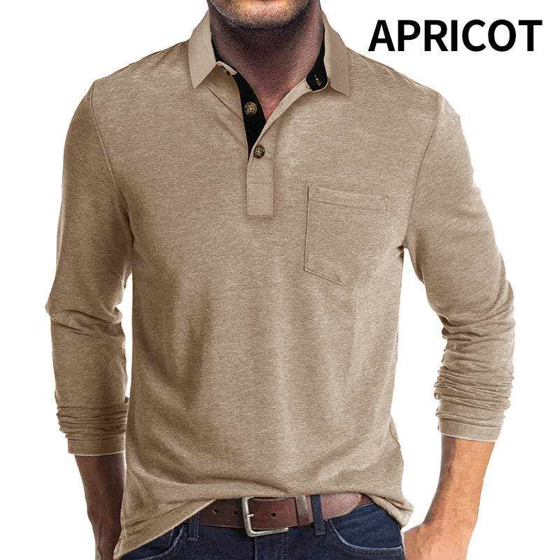 Men's Long Sleeve Lapel Shirt for Autumn & Winter