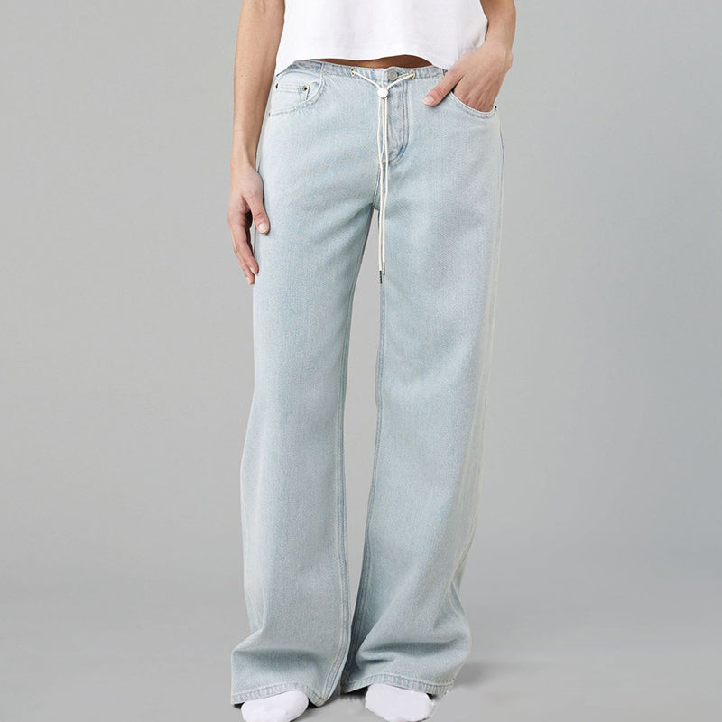 π Salt and sweet! Drawstring adjustable low-rise wide-leg pants for multiple wears π