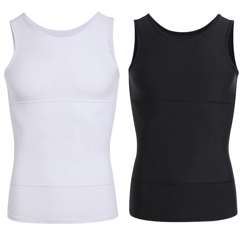 🦺HOT SALE 50% OFF🙋♂️ Men's Solid Slimming Abdominal Control Vest