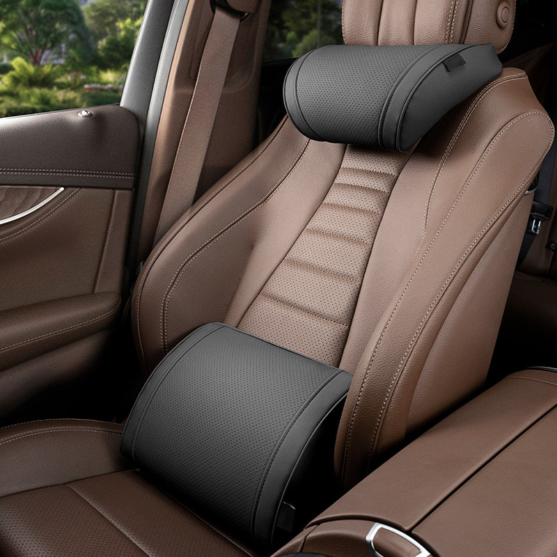🥳2026 HOT SALE 50% OFF💞50K+ SOLD!🚗Ergonomic Headrest and Lumbar Support Set for Car Seats