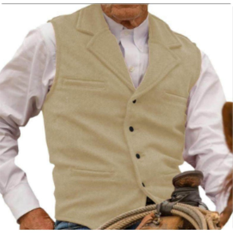 ⏳LAST DAY SALE ONLY£17.99!🔥✨Men's Vintage Lapel Herringbone Tweed Vest👔🐴