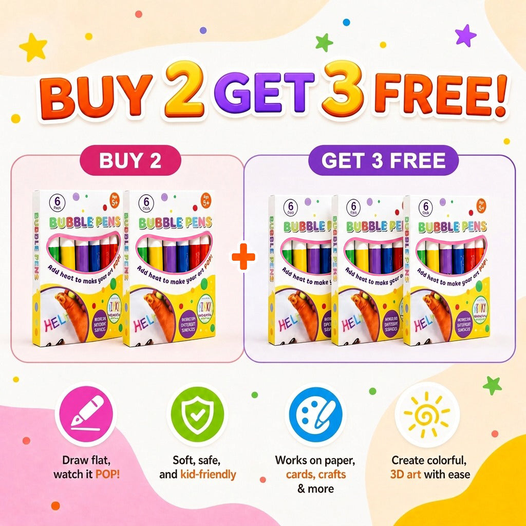 💥LAST DAY BUY 1 GET 1 FREE!!🎁🔮Magic Pen – Draw 3D with one stroke!🎄 DIY Bubble Popcorn Drawing Pens 🔥