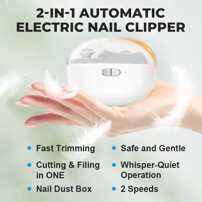 🔥2025 HOT SALE 49% OFF🔥 2 in 1 Electric Polishing Automatic Nail Clippers