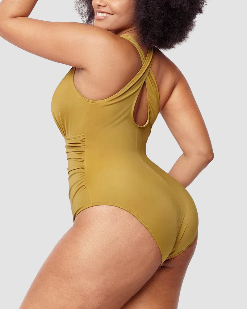 🏖️Last Day Special Price ￡13.99!!🔥🩱Smart Sculpt Plunge Swimsuit Flatter Your Figure
