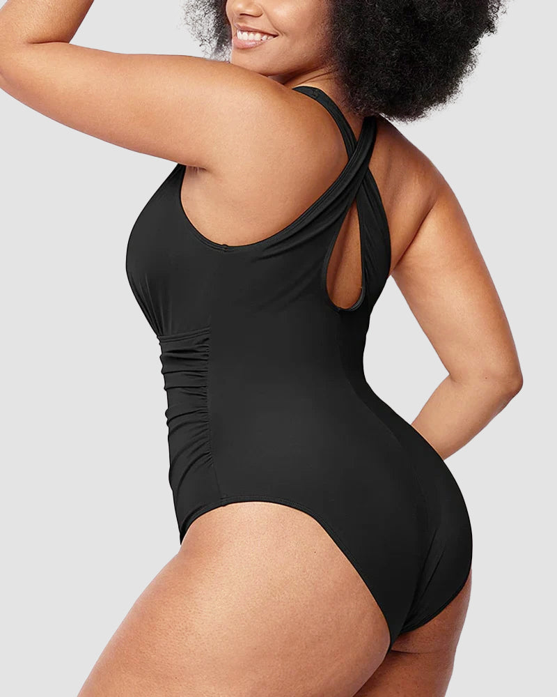 🏖️Last Day Special Price ￡13.99!!🔥🩱Smart Sculpt Plunge Swimsuit Flatter Your Figure