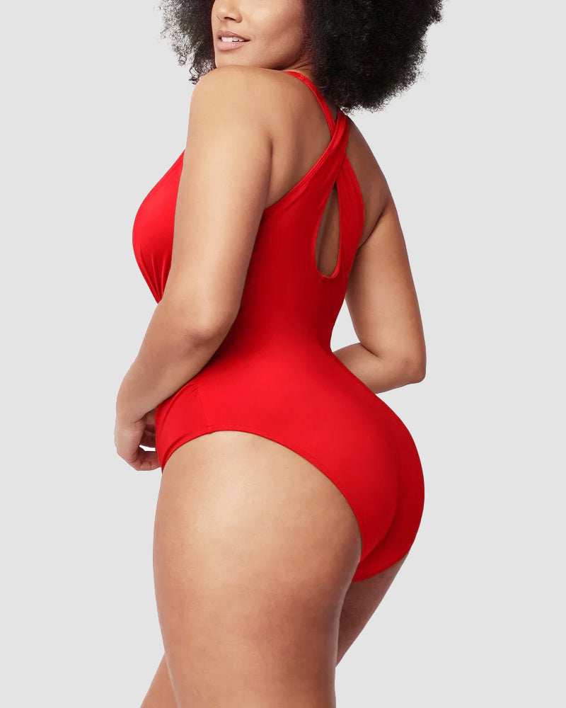 🏖️Last Day Special Price ￡13.99!!🔥🩱Smart Sculpt Plunge Swimsuit Flatter Your Figure