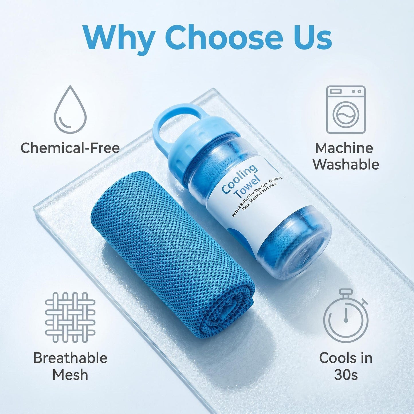 🔥Summer Hot Sale - BUY 1 GET 1 FREE(Each only ￡3.49)!!⚡50K+ SOLD!❄️Cold Sweat Towel You Can Use Anywhere, Anytime! Reusable Soft Absorbent Cooling Portable2