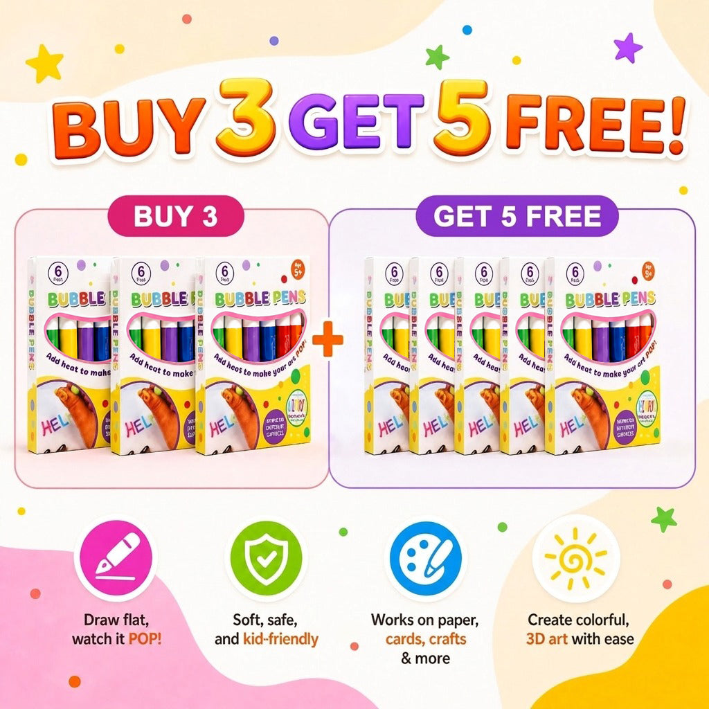 💥LAST DAY BUY 1 GET 1 FREE!!🎁🔮Magic Pen – Draw 3D with one stroke!🎄 DIY Bubble Popcorn Drawing Pens 🔥