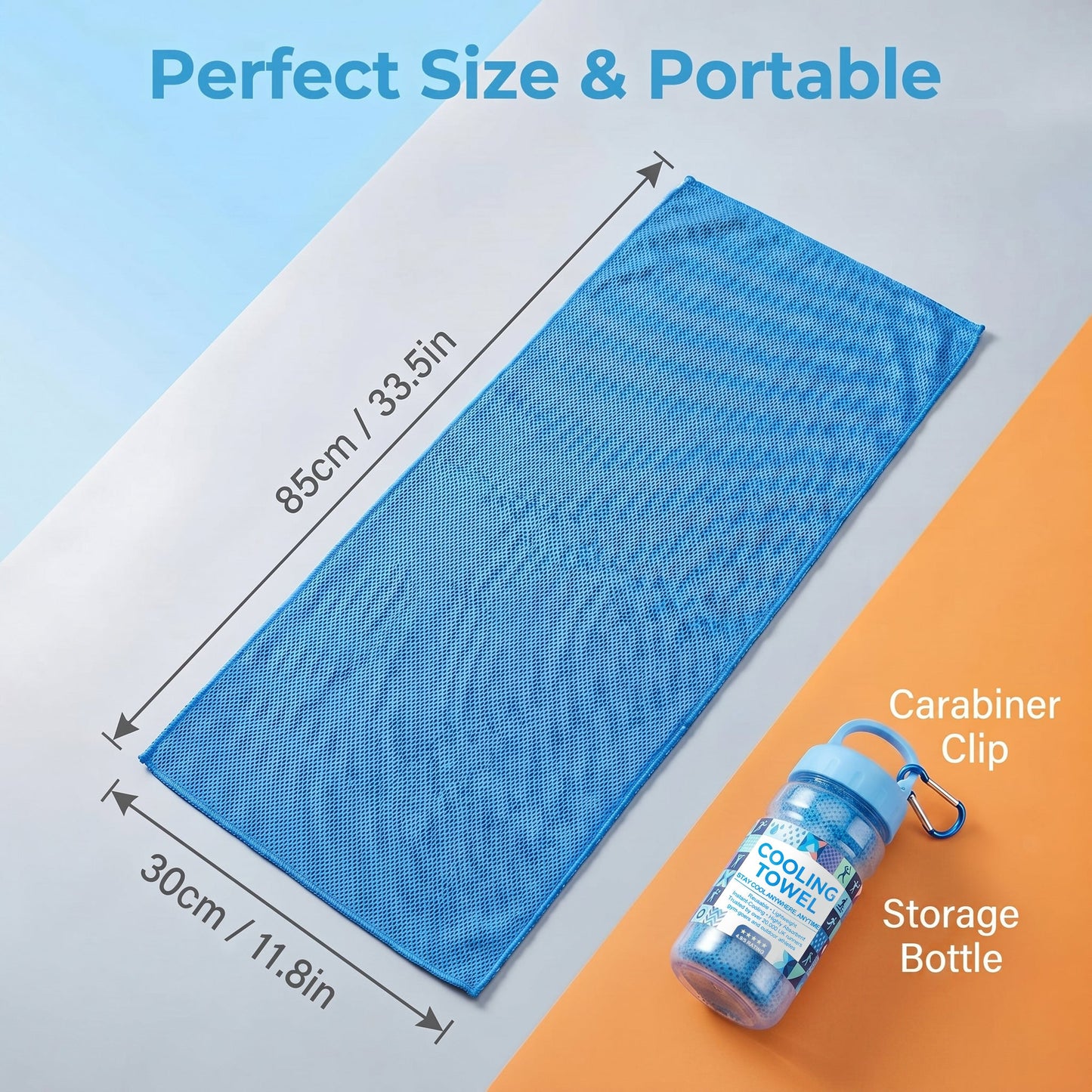 🔥Summer Hot Sale - BUY 1 GET 1 FREE(Each only ￡3.49)!!⚡50K+ SOLD!❄️Cold Sweat Towel You Can Use Anywhere, Anytime! Reusable Soft Absorbent Cooling Portable1