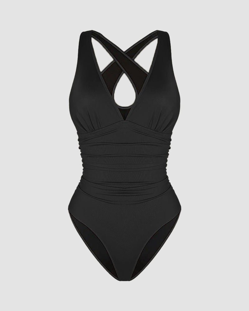 🏖️Last Day Special Price ￡13.99!!🔥🩱Smart Sculpt Plunge Swimsuit Flatter Your Figure