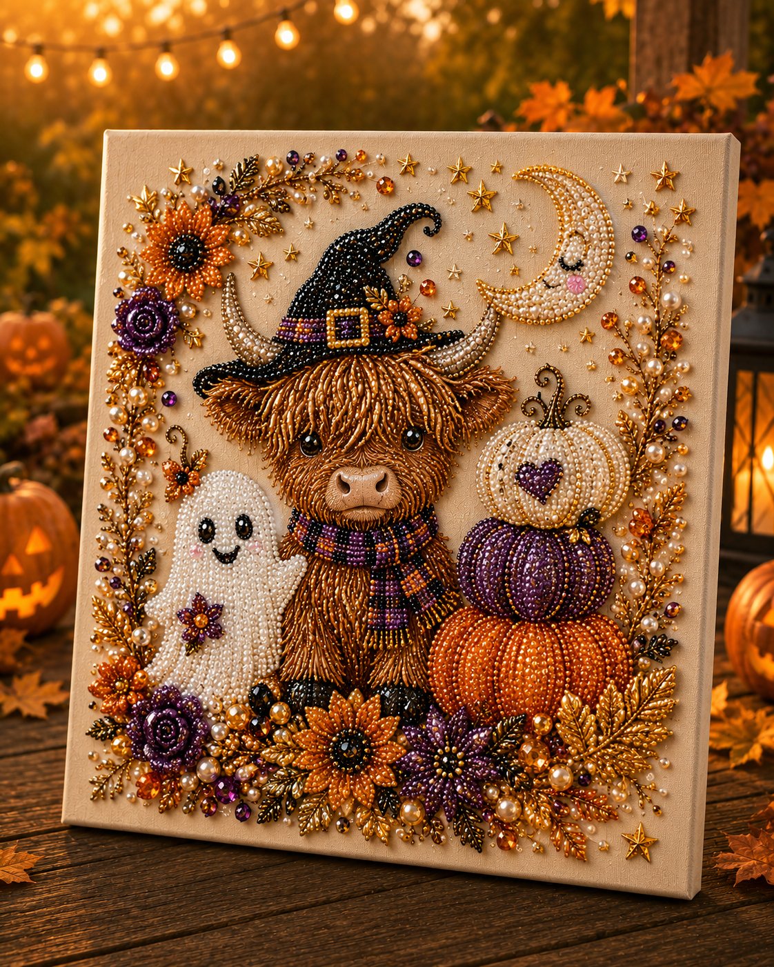 🔥LAST DAY SALE ONLY ￡11.99!!  👻✨ Halloween Pearl Art DIY Kit – Turn Tiny Pearls into Spooky-Cute Magic