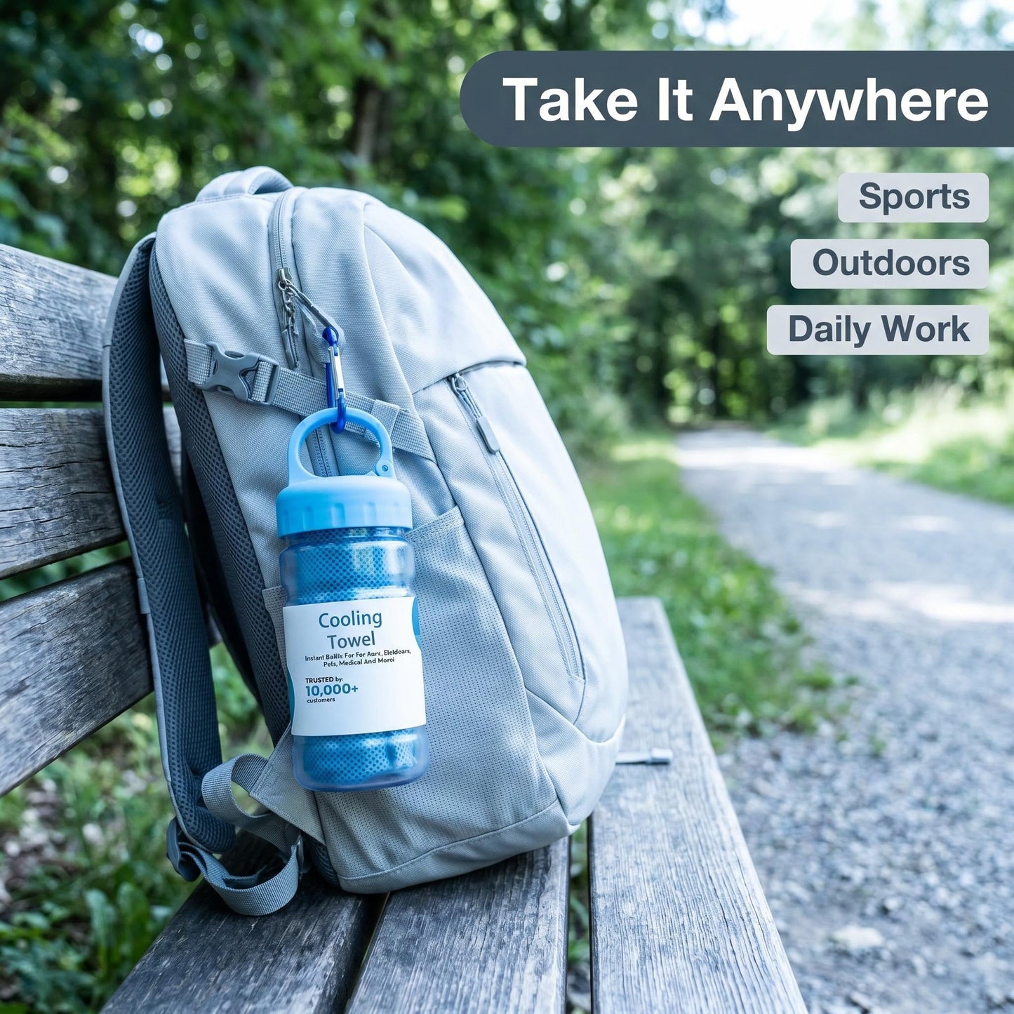 🔥Summer Hot Sale - BUY 1 GET 1 FREE(Each only ￡3.49)!!⚡50K+ SOLD!❄️Cold Sweat Towel You Can Use Anywhere, Anytime! Reusable Soft Absorbent Cooling Portable2