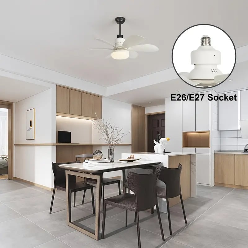 ⏳LAST DAY SALE 49% OFF🔥SmartBreez™ 40W LED Ceiling Fan Light – 20.5” Ultra-Quiet with Remote 🎯 | E27 + FREE B22 Adapter 🔌 | For Bedroom 😴, Kitchen 👩‍🍳 & Garage 🛠️ – UK Ready! 🇬🇧