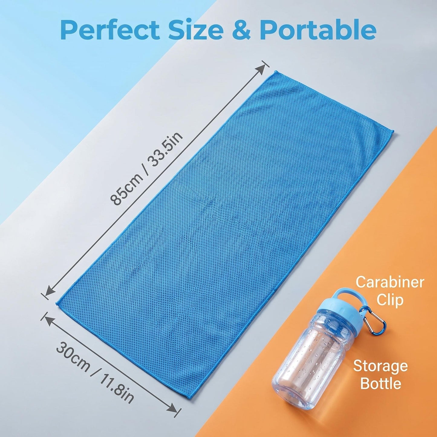 🔥Summer Hot Sale - BUY 1 GET 1 FREE(Each only ￡3.49)!!⚡50K+ SOLD!❄️Cold Sweat Towel You Can Use Anywhere, Anytime! Reusable Soft Absorbent Cooling Portable2