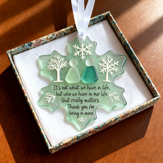 🌊Snowflake-Shaped Sea Glass Friendship Decor❄✨ Shaped by Nature & Crafted by Hand!1