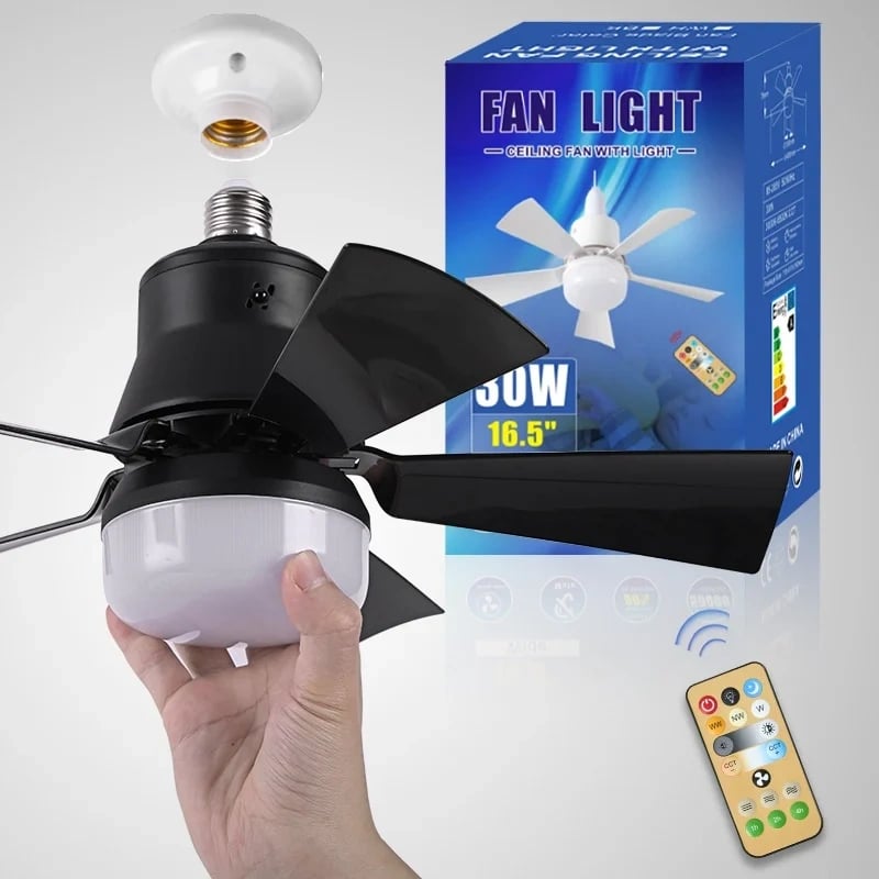 ⏳LAST DAY SALE 49% OFF🔥SmartBreez™ 40W LED Ceiling Fan Light – 20.5” Ultra-Quiet with Remote 🎯 | E27 + FREE B22 Adapter 🔌 | For Bedroom 😴, Kitchen 👩‍🍳 & Garage 🛠️ – UK Ready! 🇬🇧