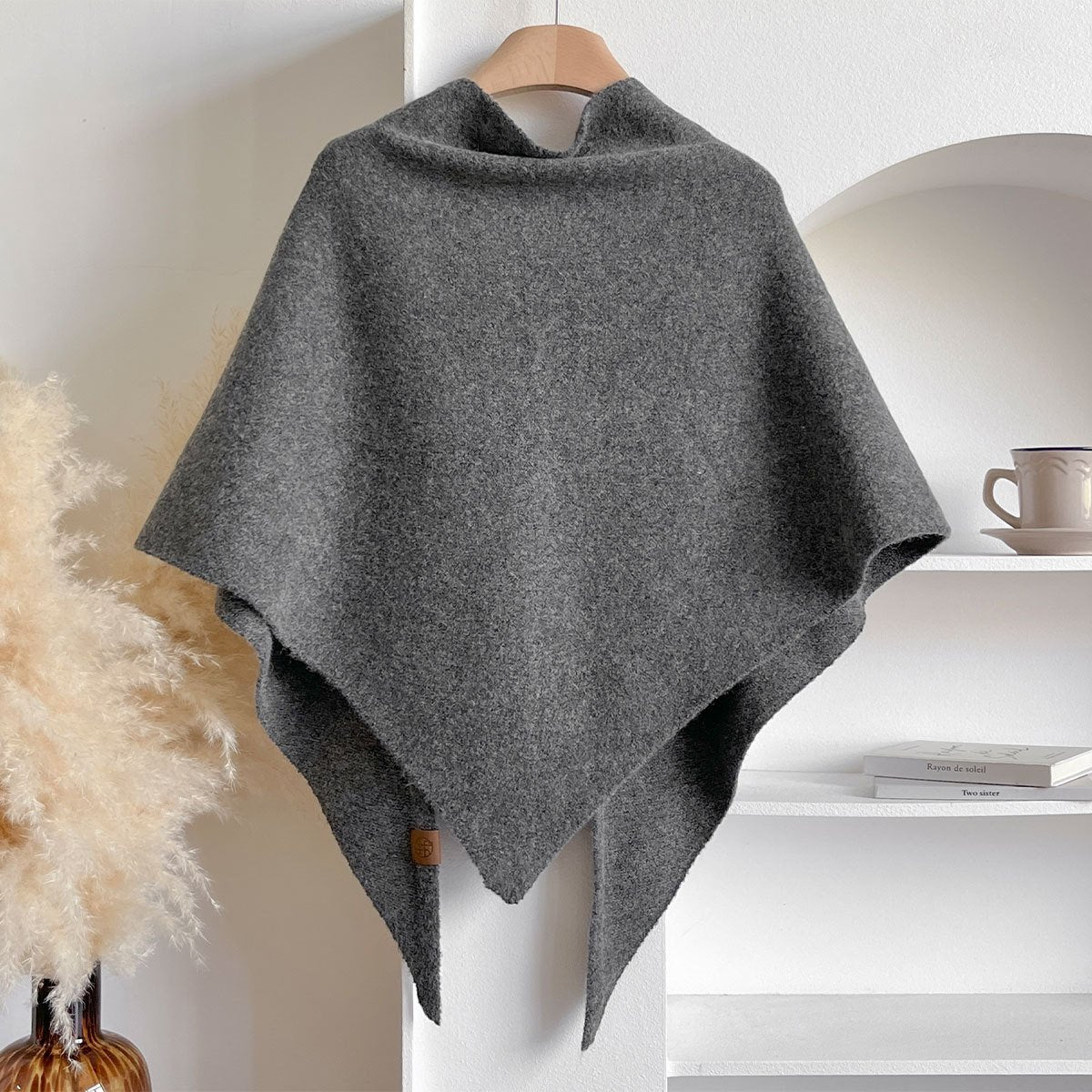 🏆50K+ SOLD! Almost Gone - 💕Women's Solid Color Wool Blend Shawl 🎁Today's Special Gift - Pearl Necklace