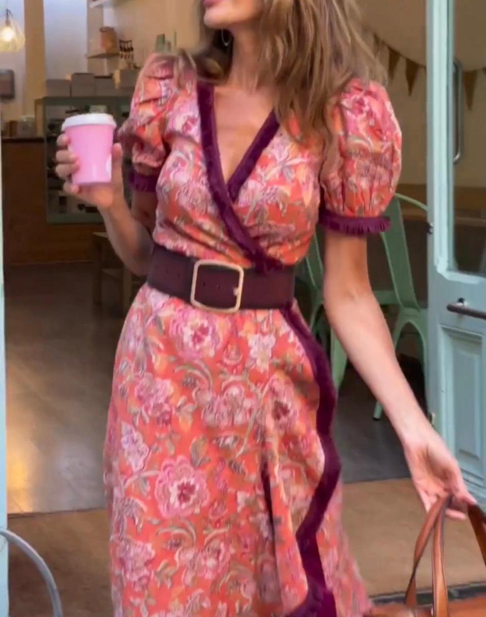 🔥LAST DAY ONLY 49% OFF🔥Elegant Pink Short Sleeve Maxi Dress