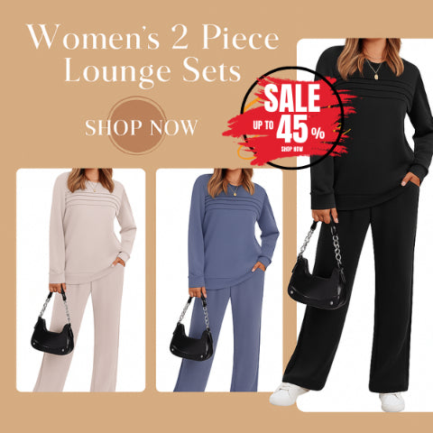 🥳2026 HOT SALE🥳💞50K+ SOLD!✨Women's Crew Neck Top & Drawstring Pants Set2