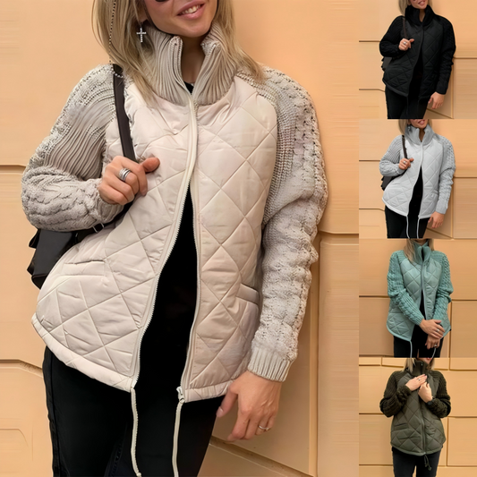 💥Last Day Sale 70% OFF🥰2025 New Women's Knit Patchwork Puffy Jacket