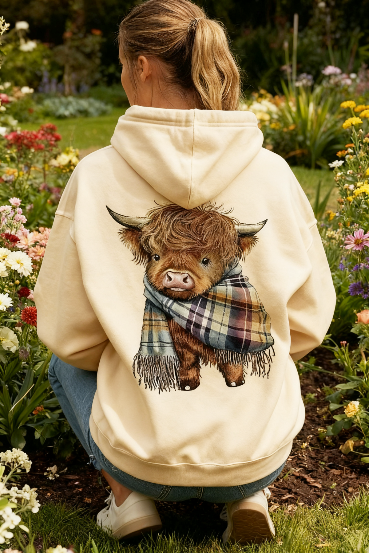 ⏳LAST DAY SALE ONLY￡19.99!🔥✨🎁Cute Highland Cow Cozy Fleece-Lined Hooded Sweatshirt🦬