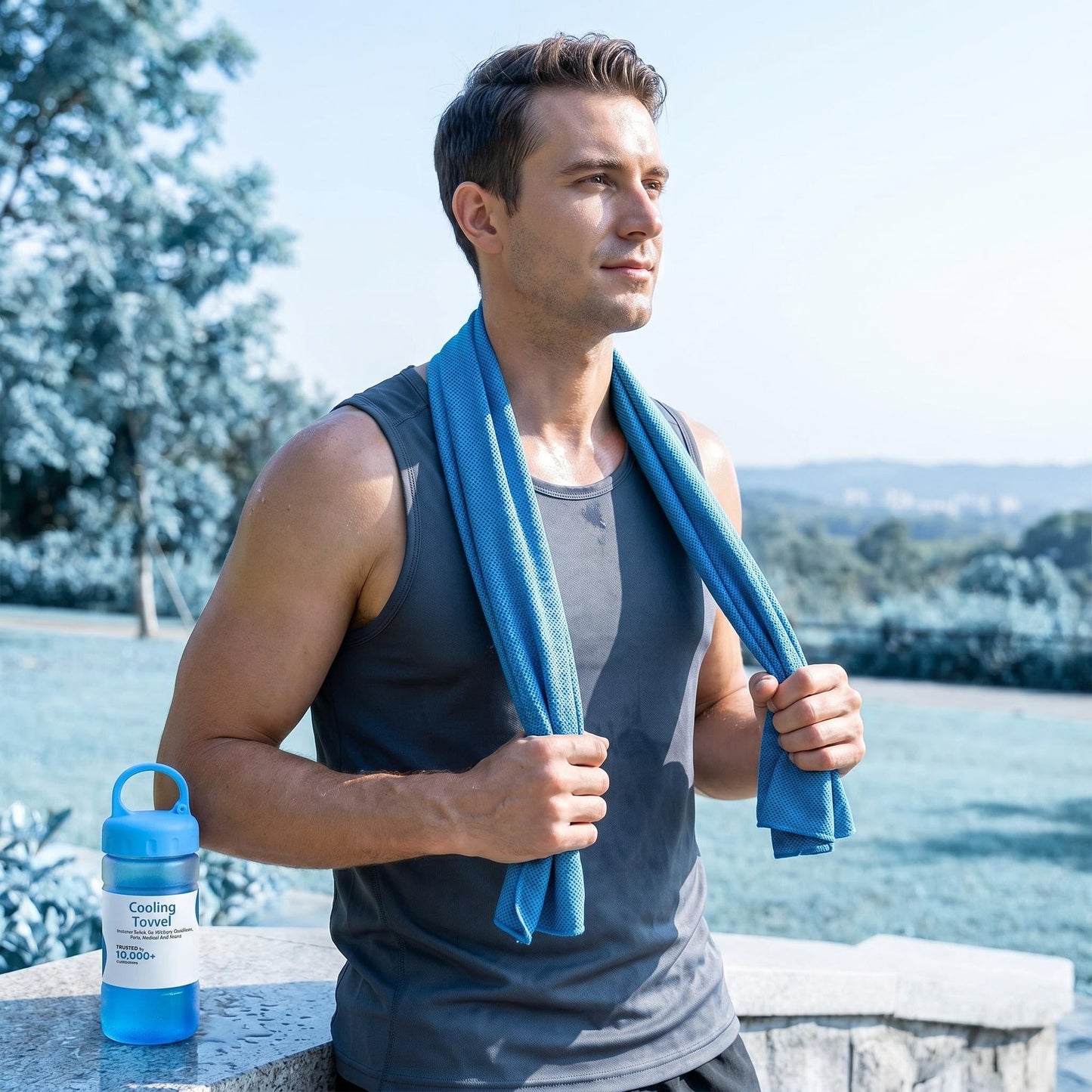 🔥Summer Hot Sale - BUY 1 GET 1 FREE(Each only ￡3.49)!!⚡50K+ SOLD!❄️Cold Sweat Towel You Can Use Anywhere, Anytime! Reusable Soft Absorbent Cooling Portable2