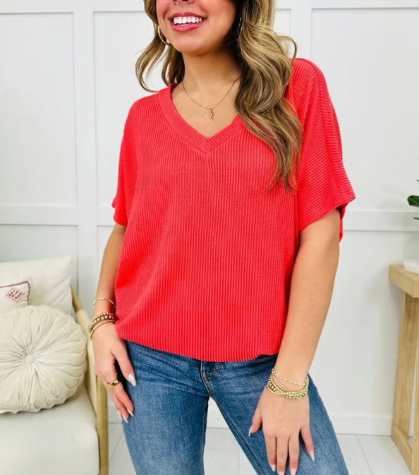 💥Last Day Sale 50% Off💥Women's V-Neck Versatile Casual Bat Sleeve T-Shirt Tops