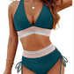 🔥🔥2025 New Type 49% OFF💥👙High Waisted Tummy Control Color Block Bikini Sets
