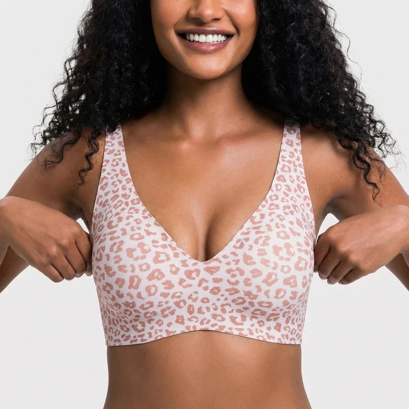 💗LAST DAY SALE 50% OFF⚡50K+ SOLD!💕 Jelly Wireless Womens Comfortable Wireless Bras Push Up Bralettes Seamless Tshirts Bras Deep V Everyday Bras