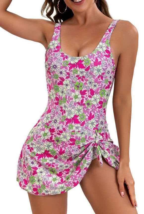 👙LAST DAY SALE: ONLY ￡15.99!!💃Women's One Piece Tummy Control Tie Knot Swimsuit