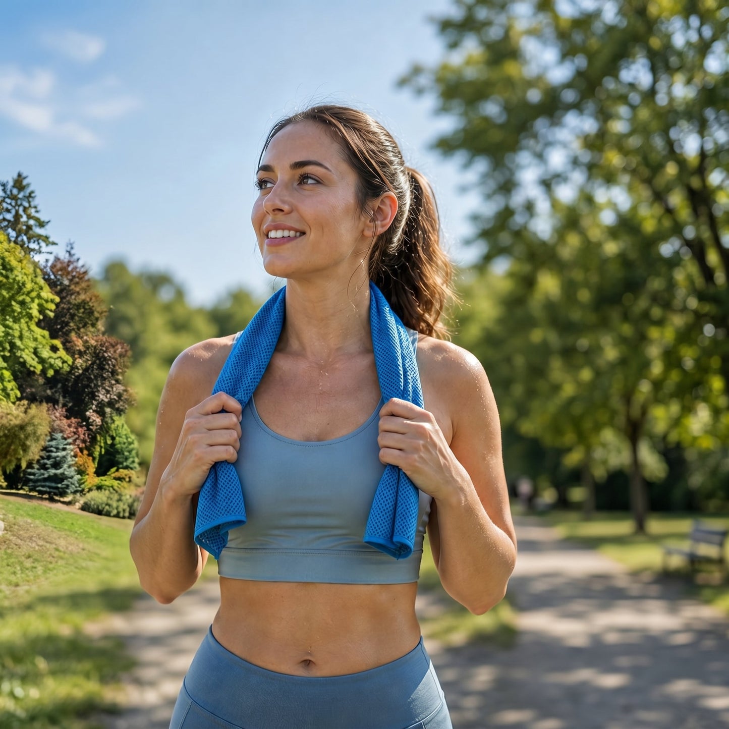 🔥Summer Hot Sale - BUY 1 GET 1 FREE(Each only ￡3.49)!!⚡50K+ SOLD!❄️Cold Sweat Towel You Can Use Anywhere, Anytime! Reusable Soft Absorbent Cooling Portable2