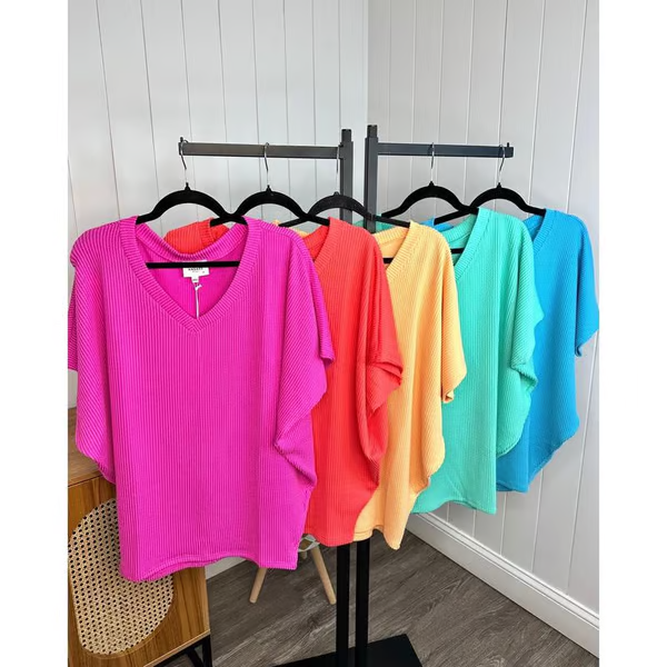 💥Last Day Sale 50% Off💥Women's V-Neck Versatile Casual Bat Sleeve T-Shirt Tops