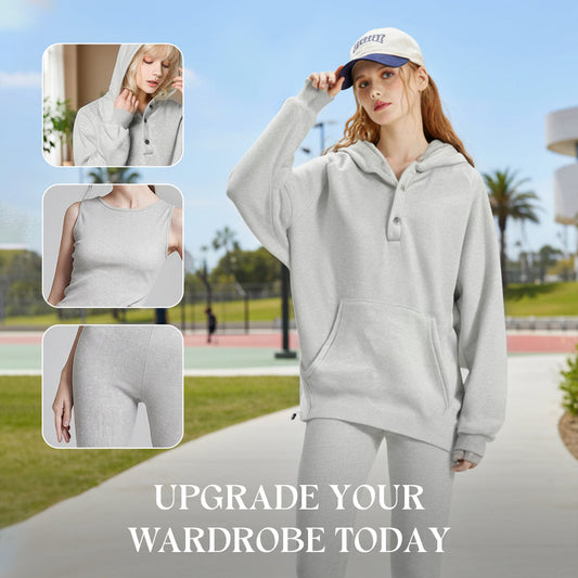 ⏳Time-limited Special £27.99⏰Hooded Casual & Fashionable Sweatshirt 3-Piece Set
