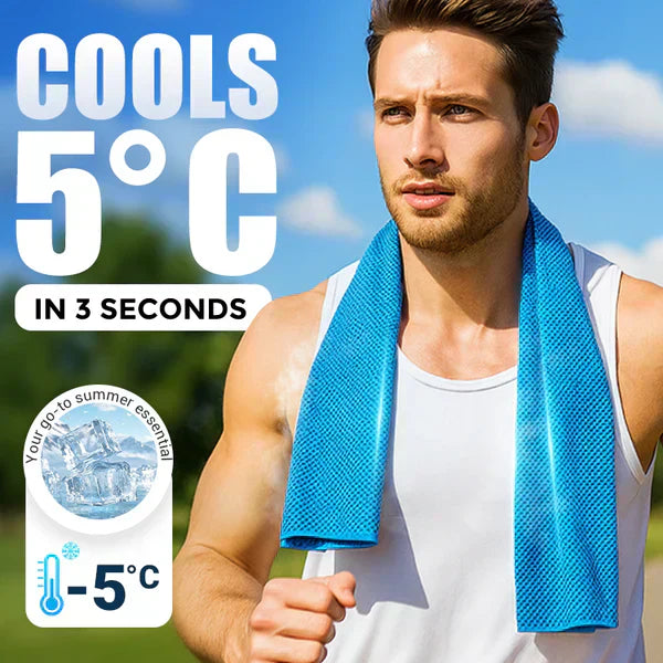 🔥Summer Hot Sale - BUY 1 GET 1 FREE(Each only ￡3.49)!!⚡50K+ SOLD!❄️Cold Sweat Towel You Can Use Anywhere, Anytime! Reusable Soft Absorbent Cooling Portable2