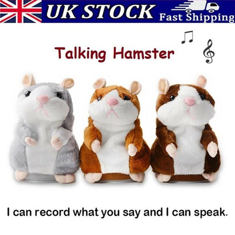🐹 Last Day Special Price £8.99! ✨Talking Hamster Plush – repeats whatever you say, auto head-shaking, hilarious fun for kids & adults.🎁