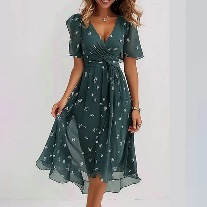 🔥Hot Sale 49% OFF💝✨Special Blue Short Sleeve Midi Dress