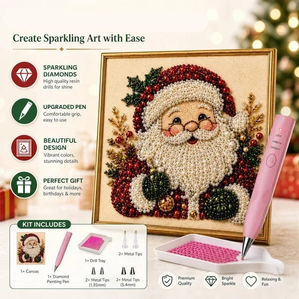 🎄Christmas Pre Sale ￡7.99!!⚡50K+ SOLD!🎅🧘Relaxing & Beginner-Friendly - 🎨💎DIY Christmas Pearl Art Kit