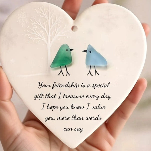 ⏳LAST DAY SALE 70% OFF!⏰Heart-Shaped Sea Glass Friendship Decor🌊✨ Shaped by Nature & Crafted by Hand💝