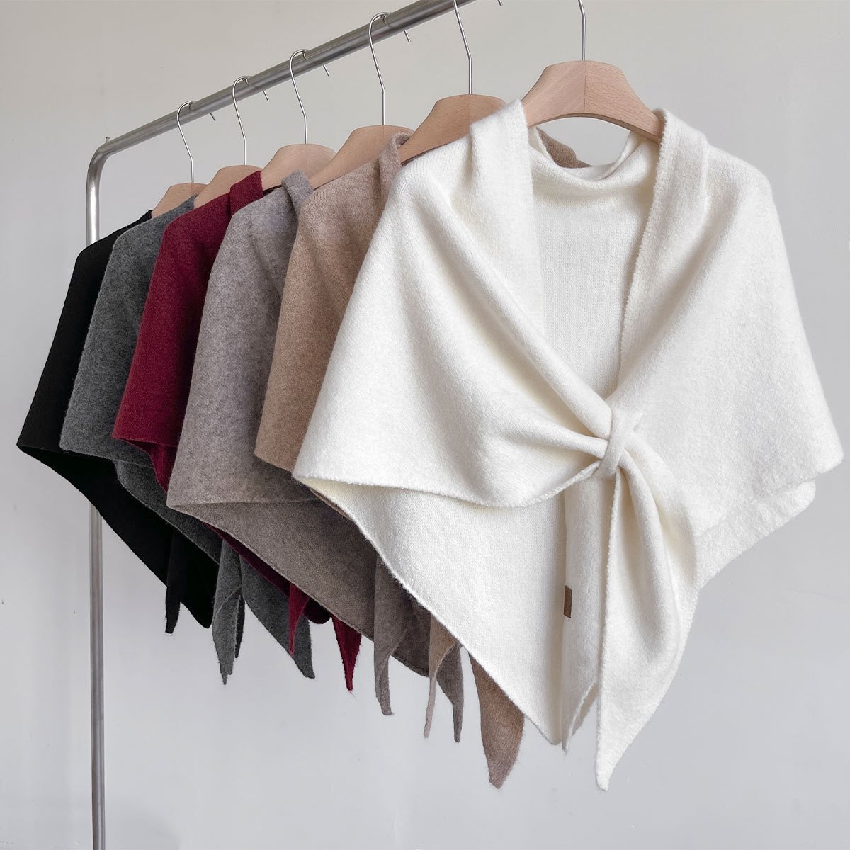 🏆50K+ SOLD! Almost Gone - 💕Women's Solid Color Wool Blend Shawl 🎁Today's Special Gift - Pearl Necklace