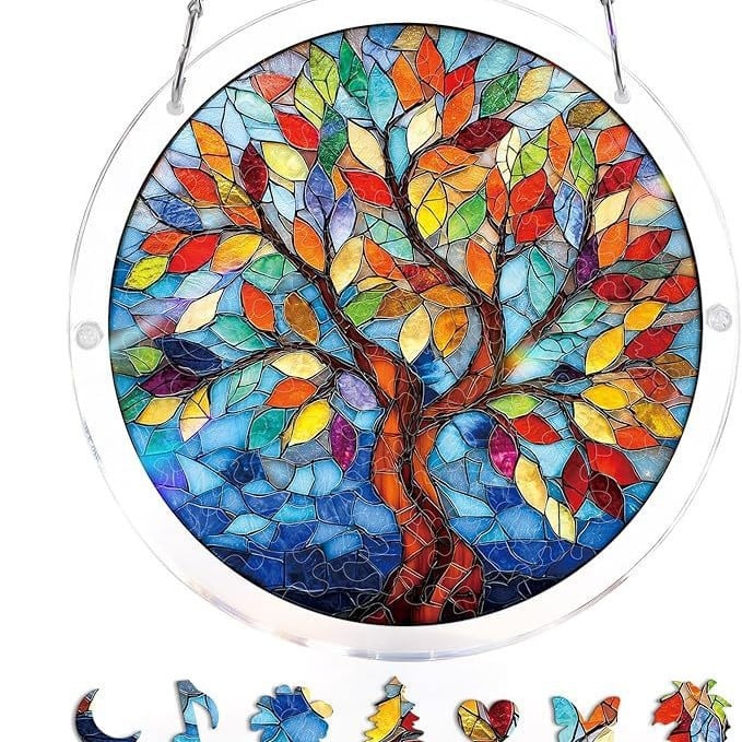 🔥LAST DAY SPECIAL PRICE: ONLY ￡10.99!! ☀️🛍️Acrylic Jigsaw Puzzle Suncatcher 80 Pieces