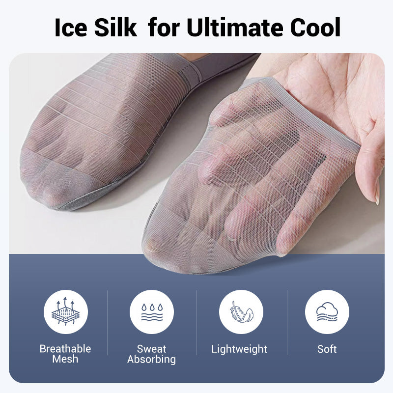 5 Pairs Ice Silk No-Show Socks Set