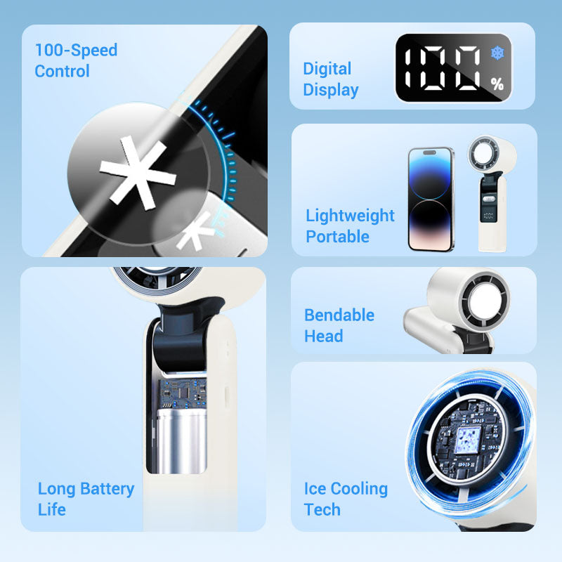 ❄️Surprise Price: ￡9.99 Today!!❄️CoolHill™ ProBreeze Portable Fan –💨High-Velocity, Foldable & Rechargeable 🌬️⚡ | Travel-Ready Cooling for UK Summers ☀️, Holidays ✈️ & Outdoor Adventures 🏕️