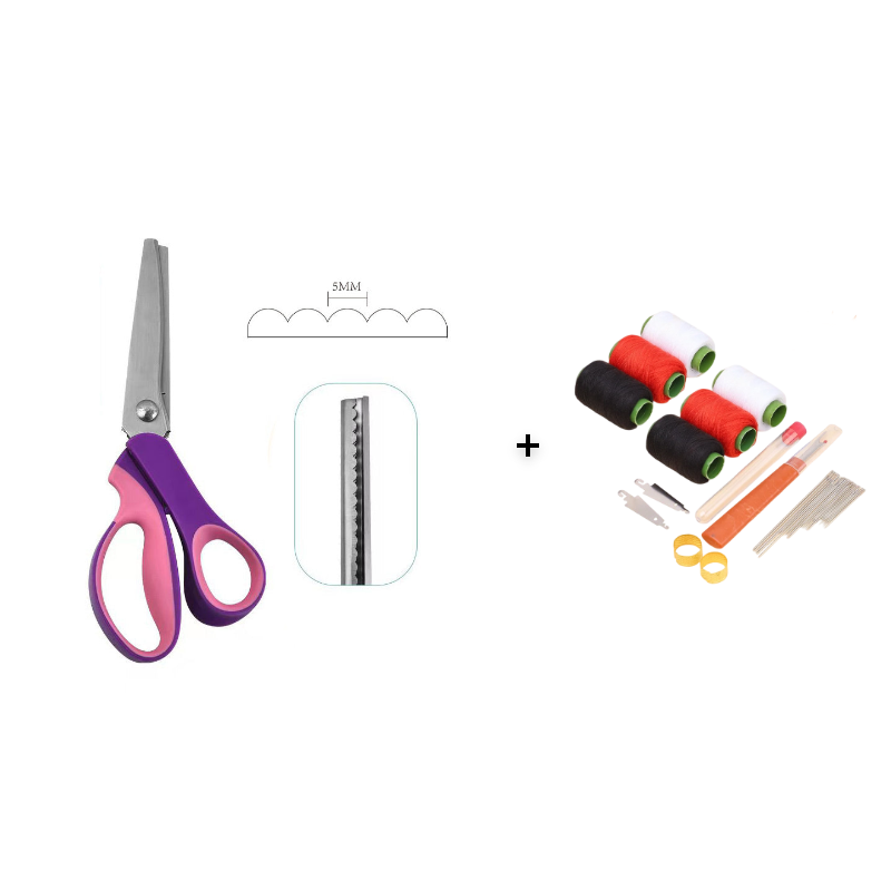 🥳2026 TOP PICK🥳 Pinking Shears Scissors – Stainless Steel, Ergonomic Cushioned Handles – Perfect for Sewing, Quilting & Scrapbooking! 🧵💨