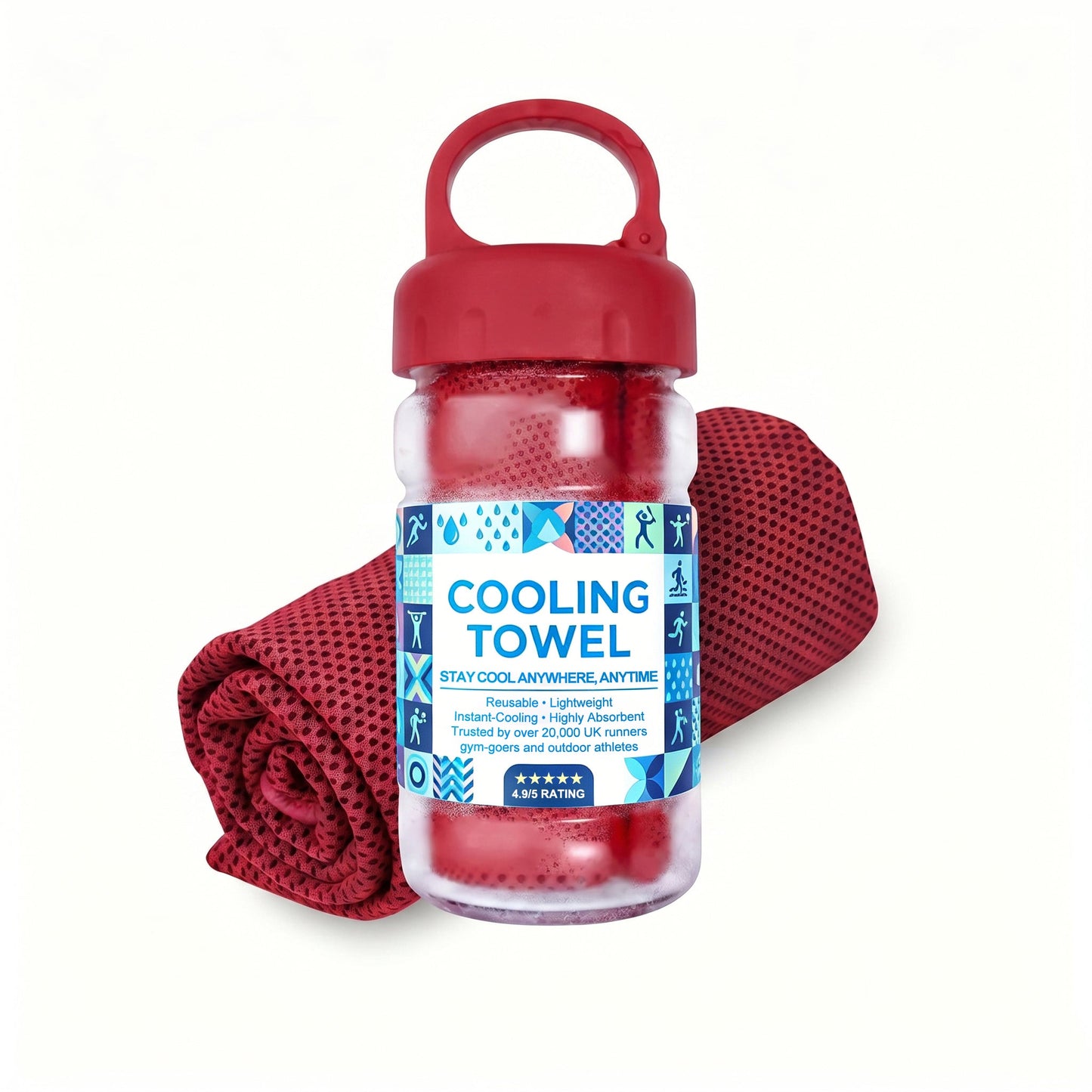 🔥Summer Hot Sale - BUY 1 GET 1 FREE(Each only ￡3.49)!!⚡50K+ SOLD!❄️Cold Sweat Towel You Can Use Anywhere, Anytime! Reusable Soft Absorbent Cooling Portable1