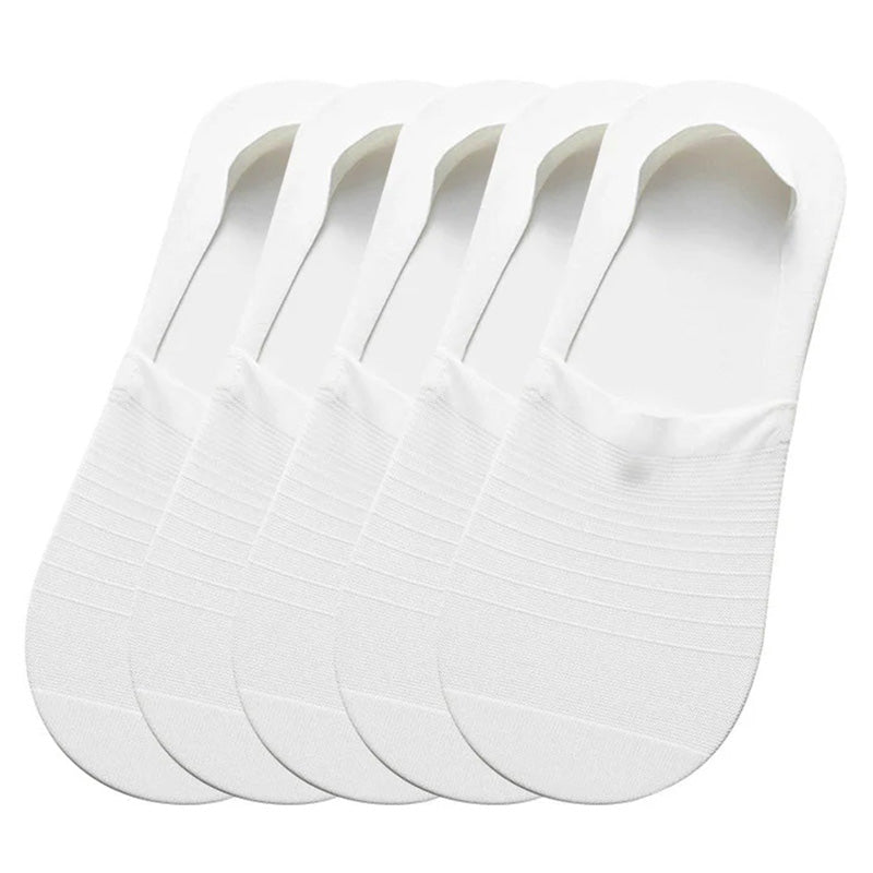 5 Pairs Ice Silk No-Show Socks Set