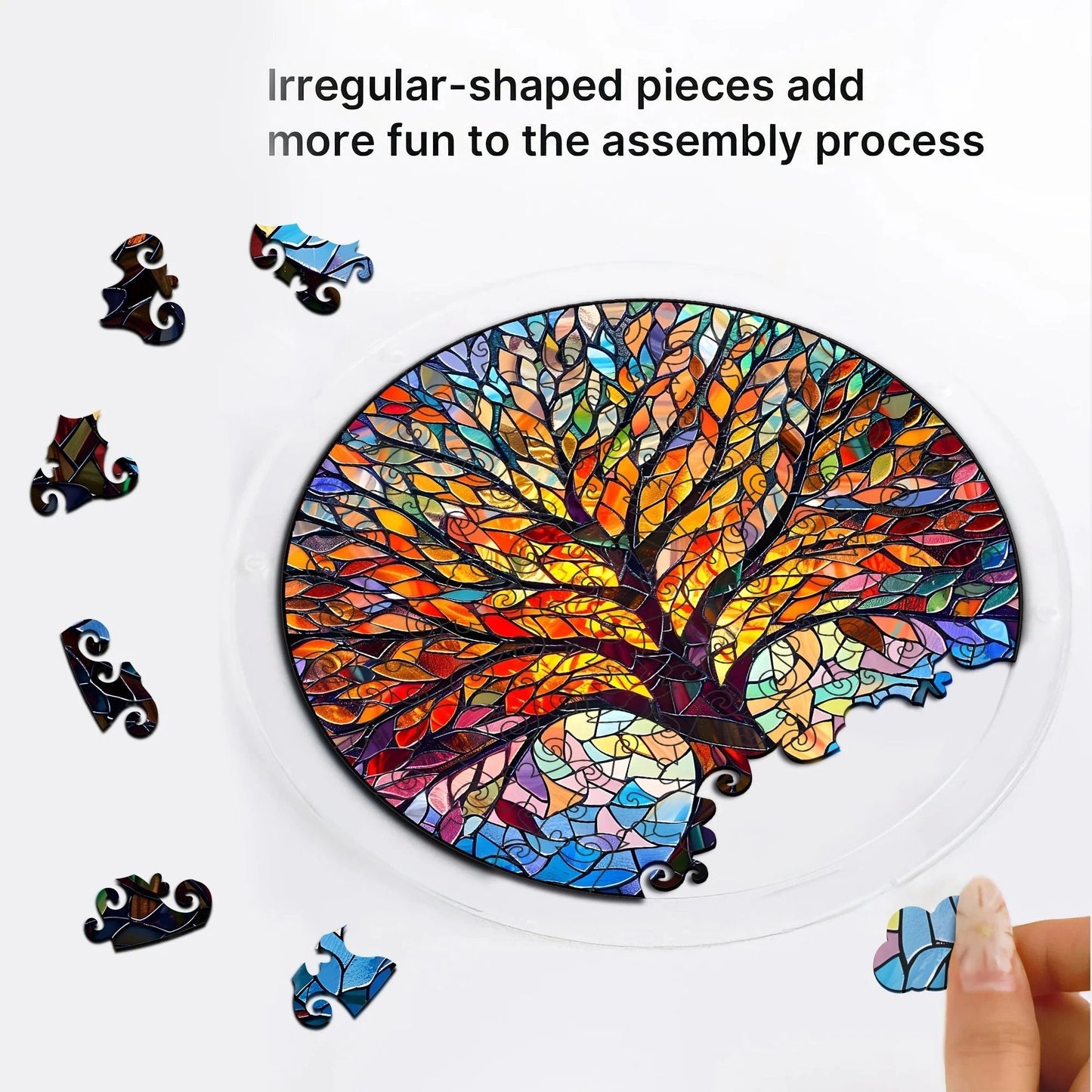 🔥LAST DAY SPECIAL PRICE: ONLY ￡10.99!! ☀️🛍️Acrylic Jigsaw Puzzle Suncatcher 80 Pieces